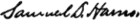 Samuel Smith Harris's signature
