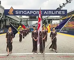 Singapore Girls at the Singapore Airlines Night Race 2017
