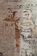 Fresco showing former image of rotunda