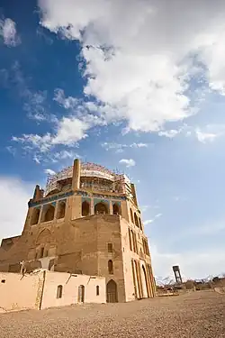 The dome structure and its six minarets, under restoration by ICHTO