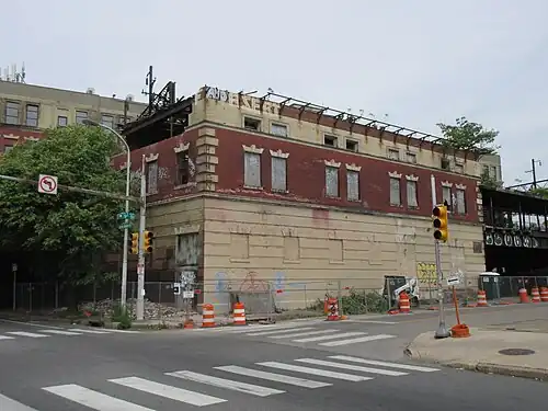 The Spring Garden Street station, which was formerly located on the viaduct