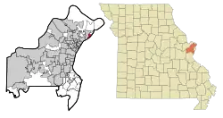 Location of Riverview, Missouri