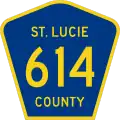 County Road 614 marker