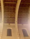 Handpainted ceiling.