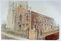 The old, brick-clad, church, immediately prior to demolition, depicted by Allen Edward Everitt in an 1875 book