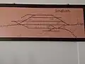 Ancient railway map.