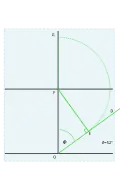 Marking the latitude, laying out length '"`UNIQ--postMath-0000000A-QINU`"', and copying to G on the vertical.