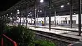 The emplacement and platform of the station at night (2017)