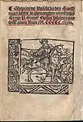 Suster Bertken: Boeck tracterende van desen puncten. Text with woodcut, 1516.
