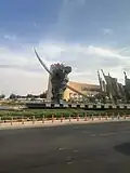 Bronze monument depicting the Sword of King Abdulaziz and the names of his companions, 2023
