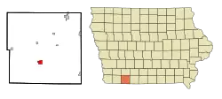 Location of Bedford, Iowa