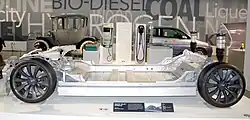 Chassis of an electric sedan car