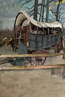 photo of wagon full of household furniture