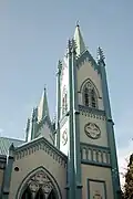 The cathedral's left belfry