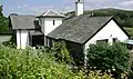 The station buildings in 2002