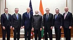 Prime Minister, Narendra Modi meeting the United States Congressional Delegation, in New Delhi on November 13, 2021.
