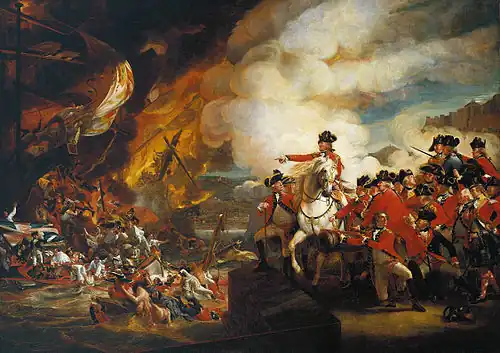 The Defeat of the Floating Batteries at Gibraltar, September 1782 by John Singleton Copley, 1791