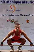 Weight lifter with wrist brace