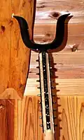 Medieval Japanese sasumata man catcher with shaft thorns against counter grips