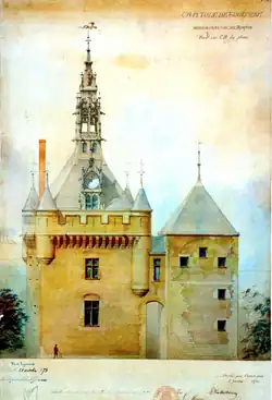 The Donjon and the Tour de la Vis between 1873 and 1885