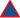 Blue triangular (point up) sign with thick red border