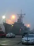 USS ELROD one month prior to her decommissioning at Naval Station Norfolk. USNS Comfort and USS Gonzales are visible in the background