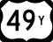 U.S. Highway 49Y marker