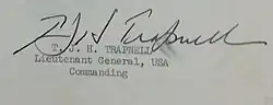 Cursive signature in ink