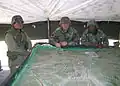 a sand table in the forward operating base