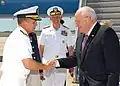 Greeting Vice President Dick Cheney.