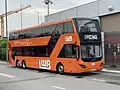 A Long Win Bus-operated Volvo B8L with an MCV EvoSeti body