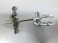 Top view of 2-prong utility clamp