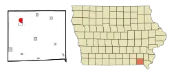 Location of Douds, Iowa