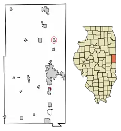 Location of Belgium in Vermilion County, Illinois.