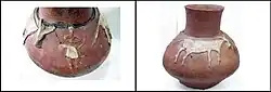 Hunting scene on Neolithic pottery from Turkey
