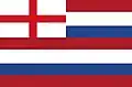 Vice Admirals and Rear Admirals of the Lord Admirals squadron first command flag (1596) are flown in their respective positions on the masthead.