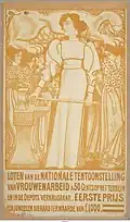 Poster advertising the Exhibition of Female Labour at the Hague, January 1, 1898.