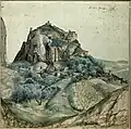 View of the Arco Valley in Tyrol, 1495, watercolour with highlights, 22.3 × 22.2 cm, Louvre, Paris