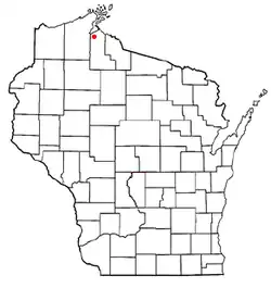Location of White River, Wisconsin