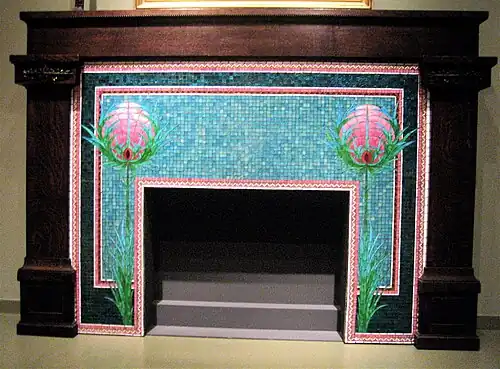 Fireplace Surround from the Patrick J King House in Chicago now at LACMA