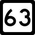 West Virginia Route 63 marker