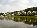 Rural setting of Wachwitz along the Elbe river