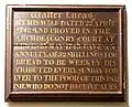 Walter Lucas Plaque in All Saints Church, Lindfield