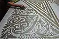 Waxing on Rajshahi silk