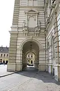 City Hall entrance passage, June 2020