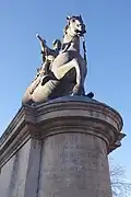 Part of the memorial inscription on the plinth