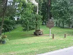 Historical marker for Winameg Mounds