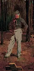 Winslow Homer, Trooper Meditating Beside a Grave, c. 1865