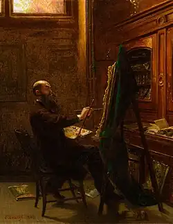 Emanuel Leutze, Worthington Whittredge in His Tenth Street Studio, 1865