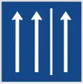 Sign 223.1-50 – 223.1-52 Rush-hour lane open[note 7]